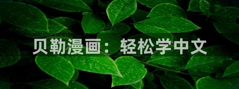 歪歪漫画登录页面免费漫画无弹窗：贝勒漫画：轻松学中文
